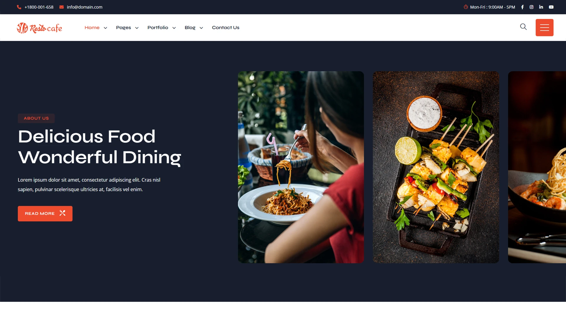Restocafe - Restaurant And Coffee House HTML Template
