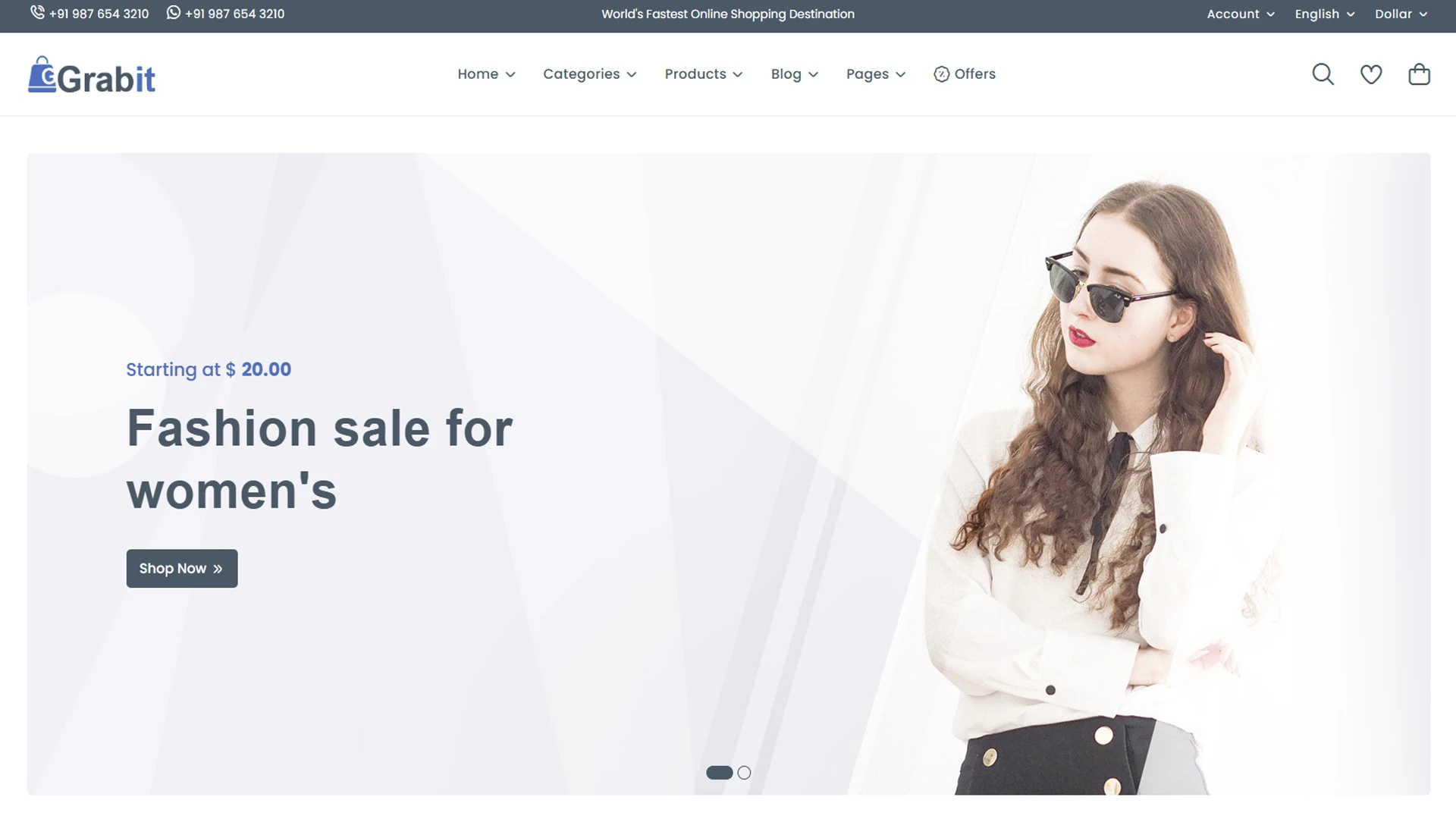Grabit - Multipurpose eCommerce HTML + Admin Dashboard Bootstrap 5 Template