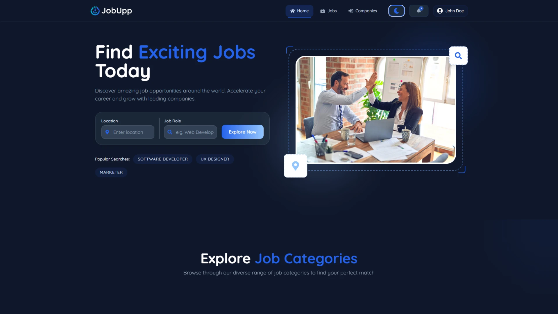 JobUpp - Job Portal Website Template Modern Job Board Platform