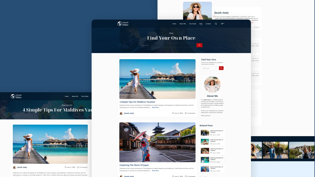Nomad Hikes - Modern Figma Template for Travel and Adventure Websites