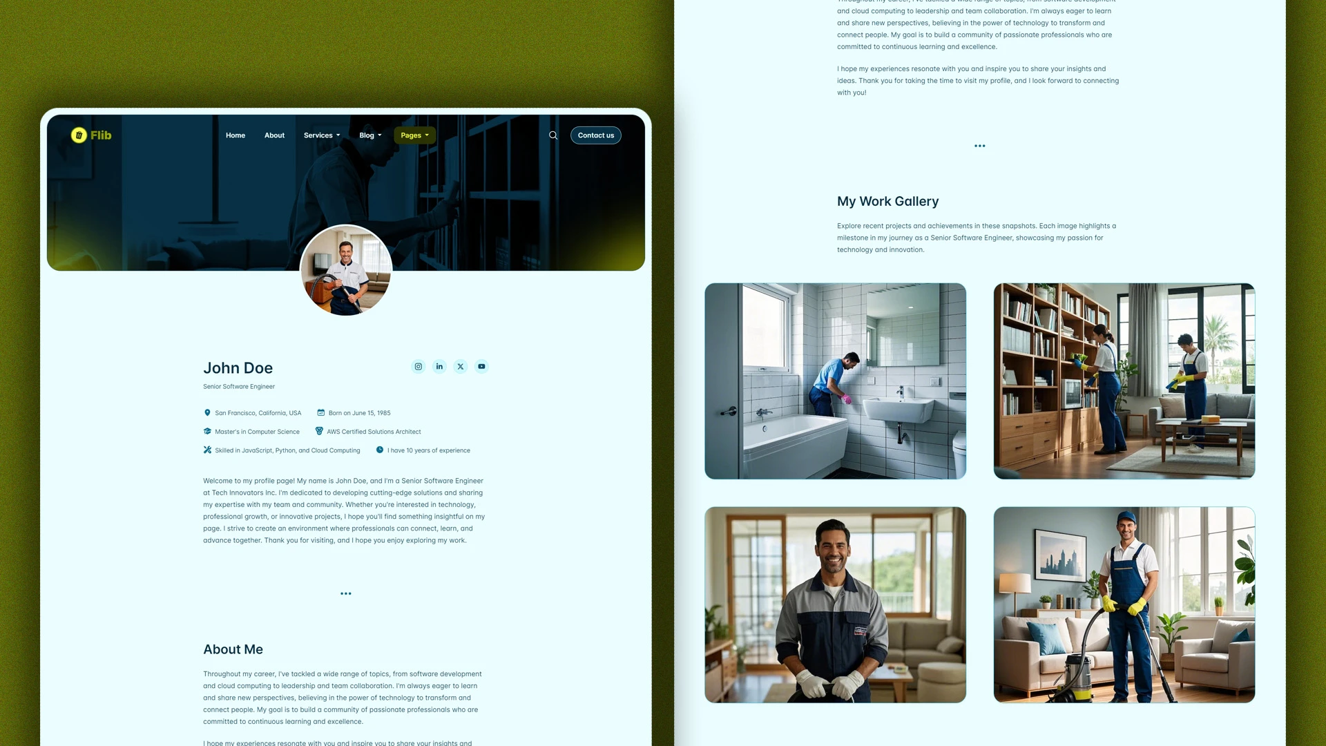 Flib - HTML Website Template For Premium Home Cleaning Services