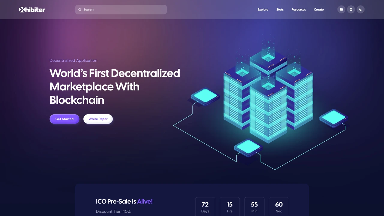 Xhibiter - Web3 Crypto NFT Marketplace Figma Template
