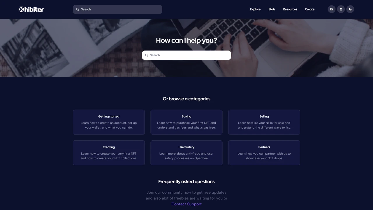 Xhibiter - Web3 Crypto NFT Marketplace Figma Template
