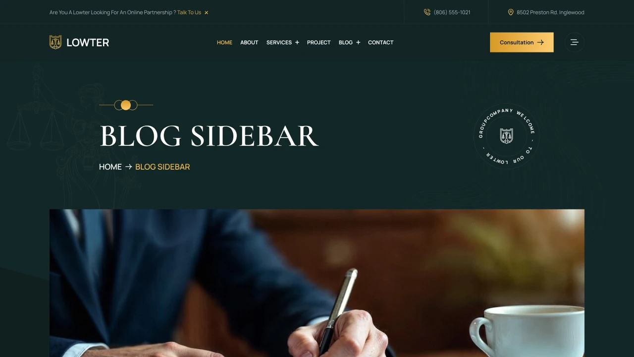Lowter - Lawyer, Attorney & Law Firm Figma Template