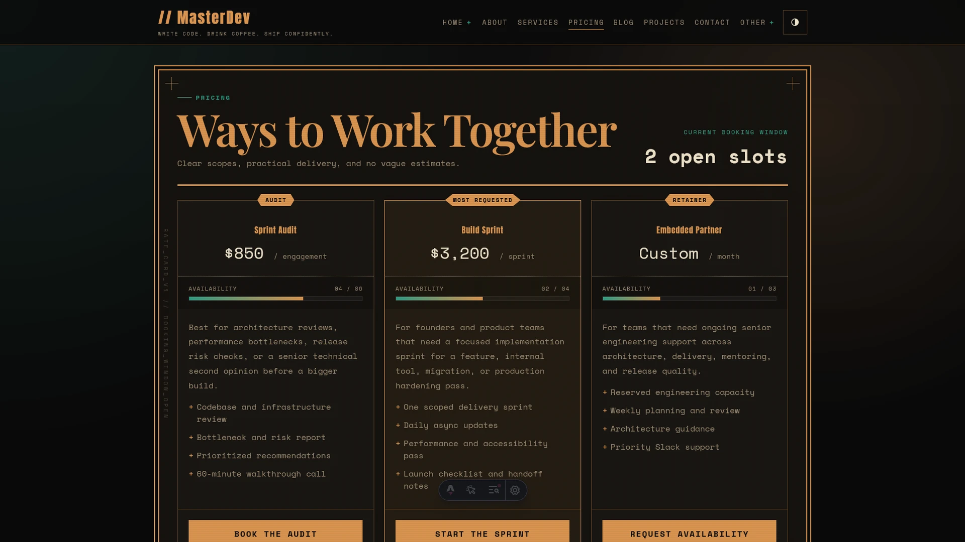 MasterDev - Developer Portfolio Astro Template with Sass & Tailwind Utilities