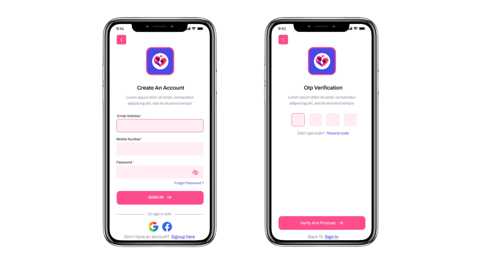 Loviya - Modern Dating & Matchmaking App UI Kit (Screenshot 2 of 17)