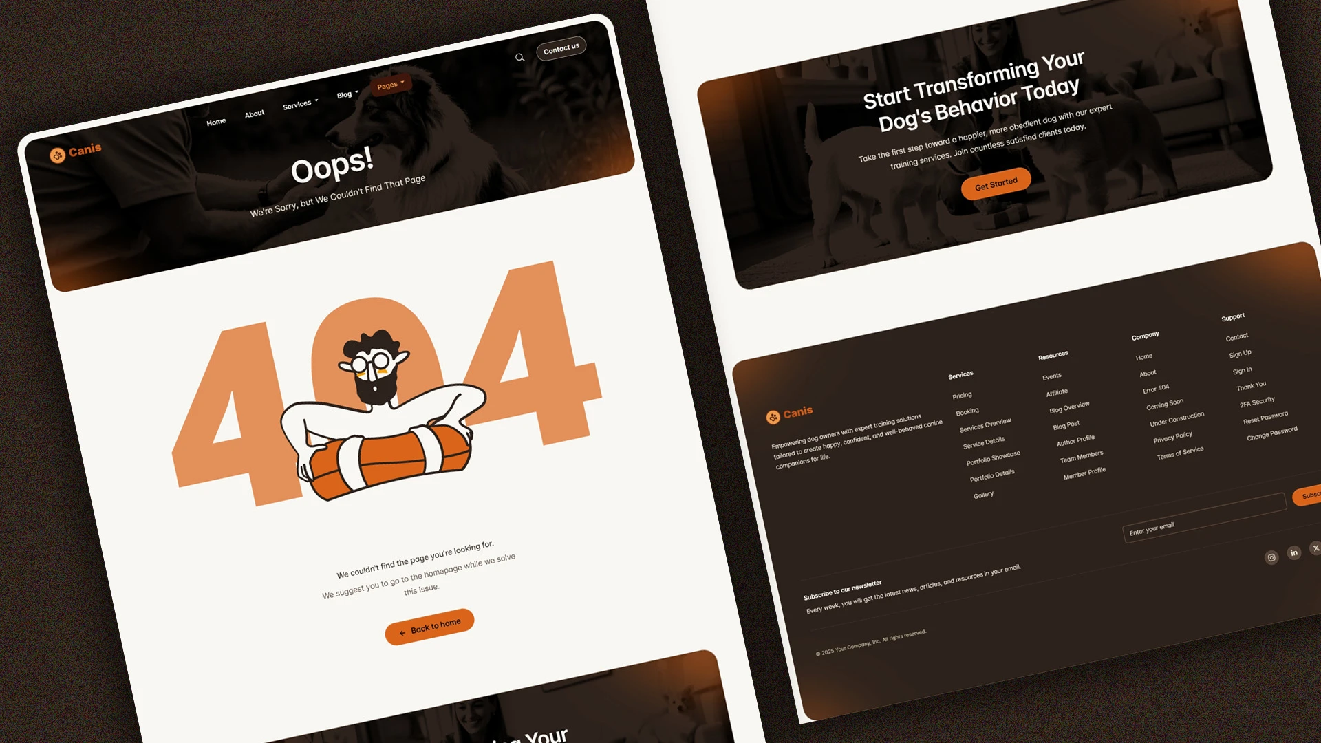 Canis - Professional Dog Training Services HTML Website Template