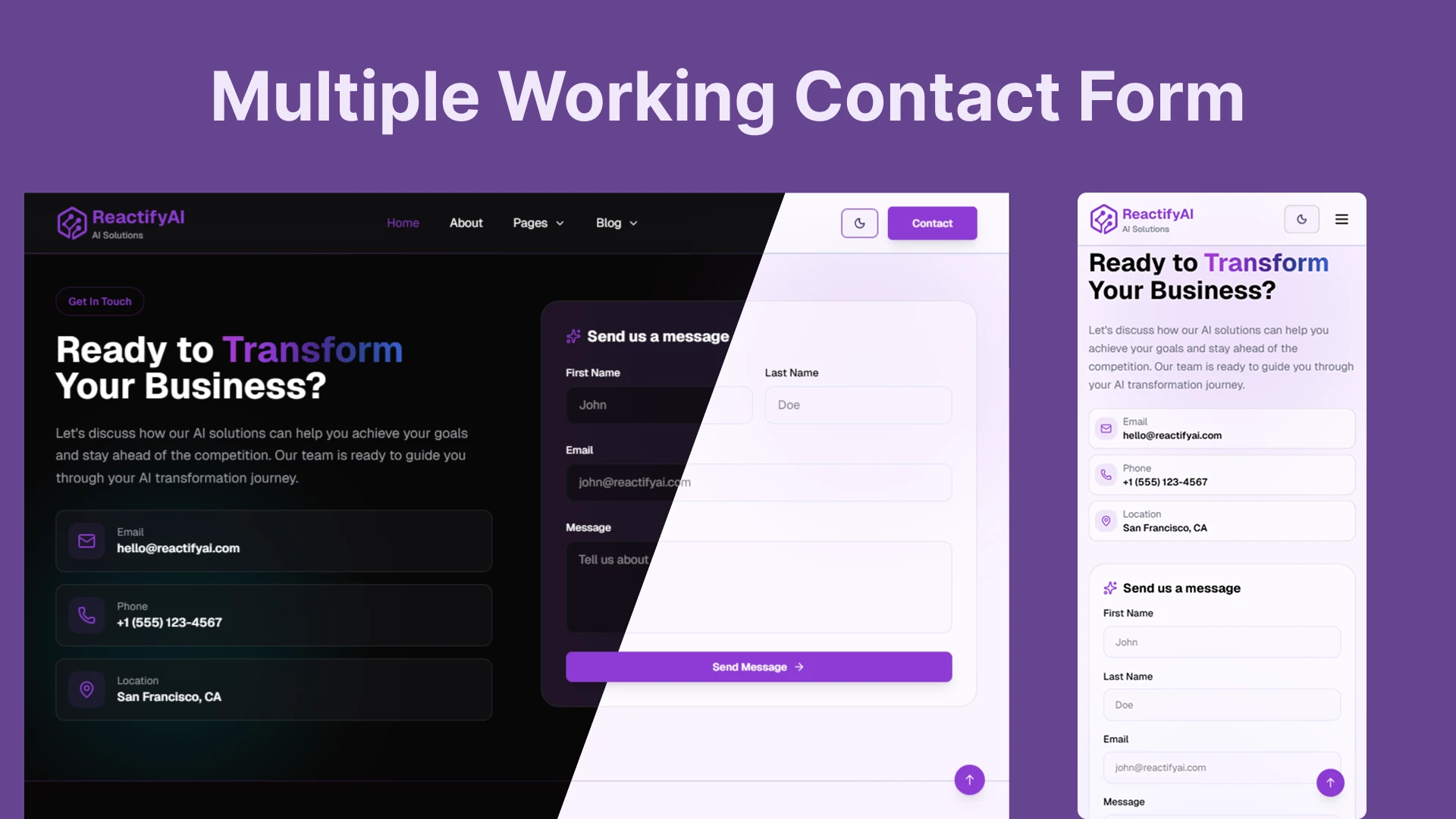 ReactifyAI - AI Startup & Tech Innovation React Template