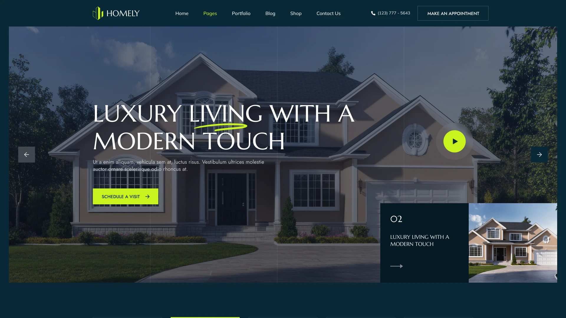 Homely - Single Property & Home Listing Figma Template (Screenshot 1 of 1)