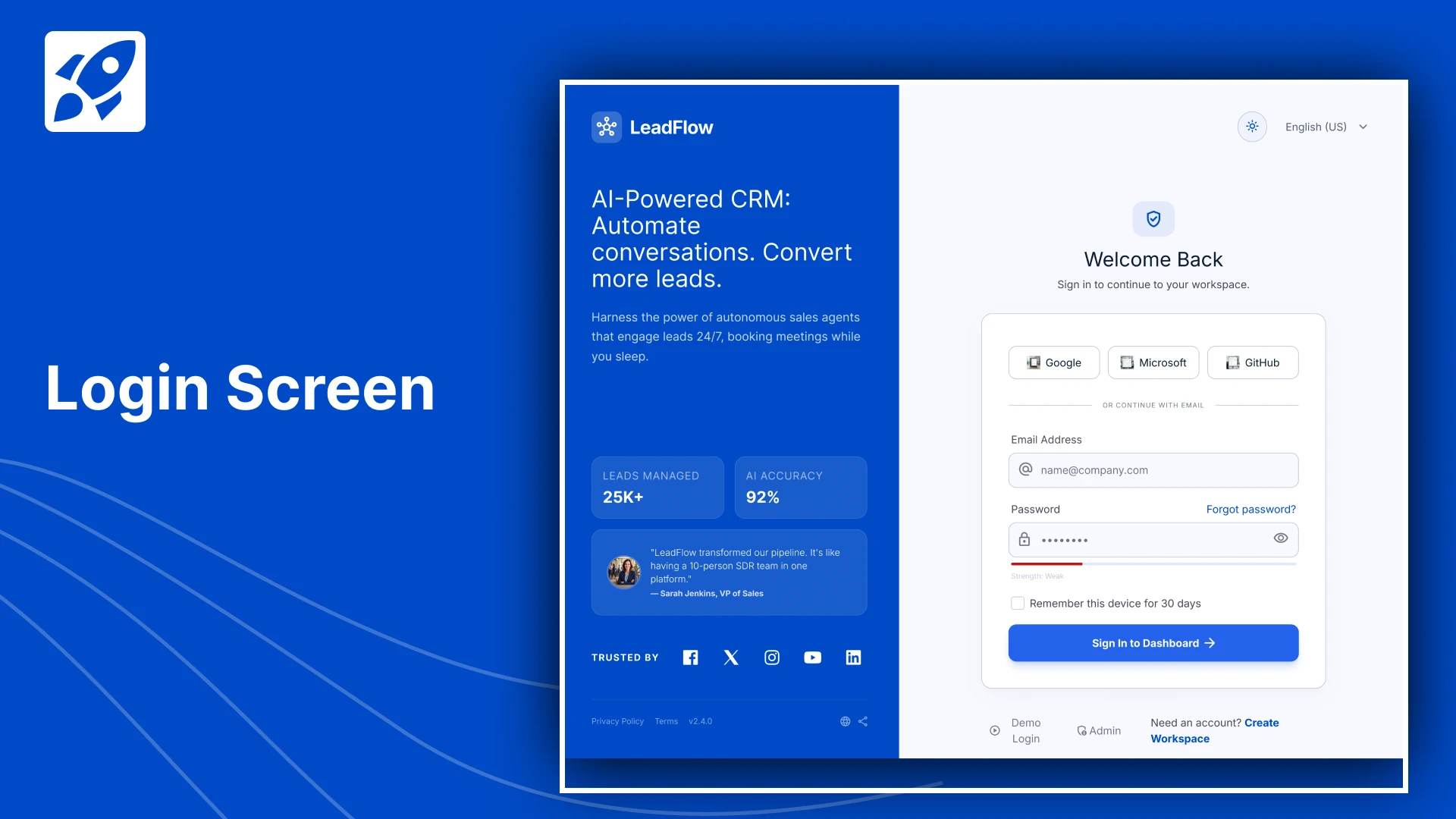 LeadFlow - AI Sales CRM Dashboard Figma UI Kit