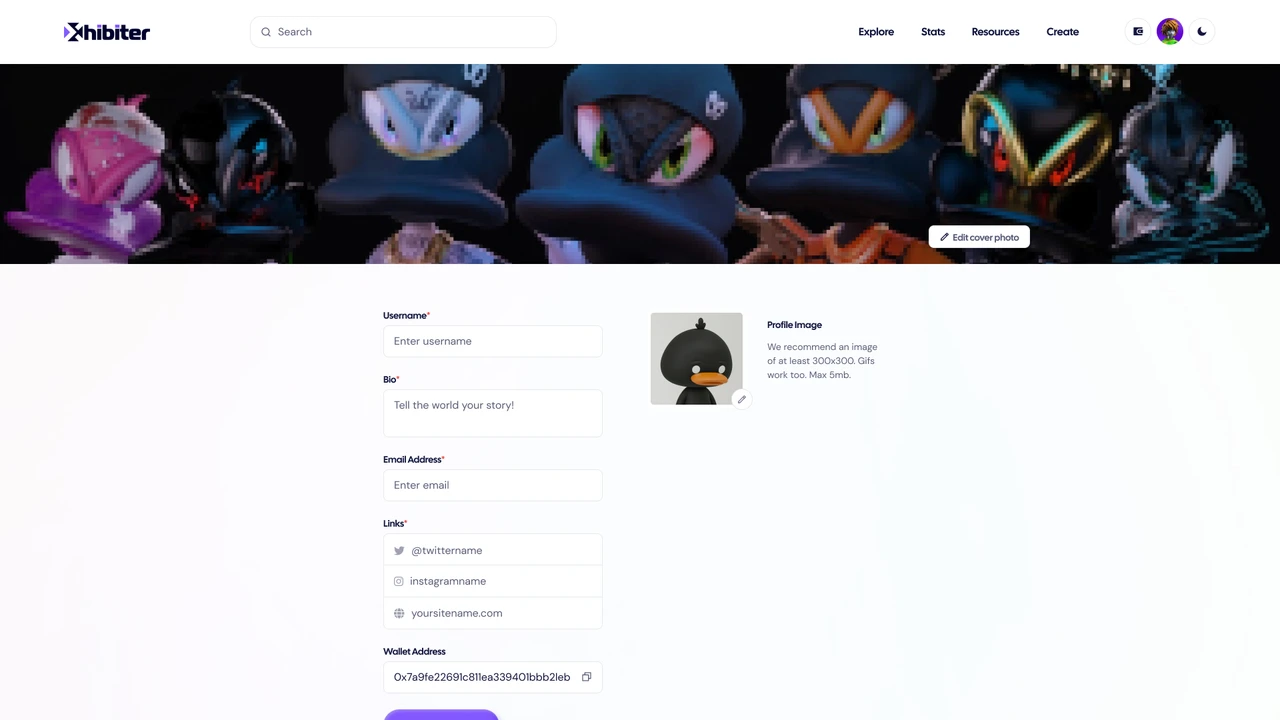 Xhibiter - Web3 Crypto NFT Marketplace Figma Template