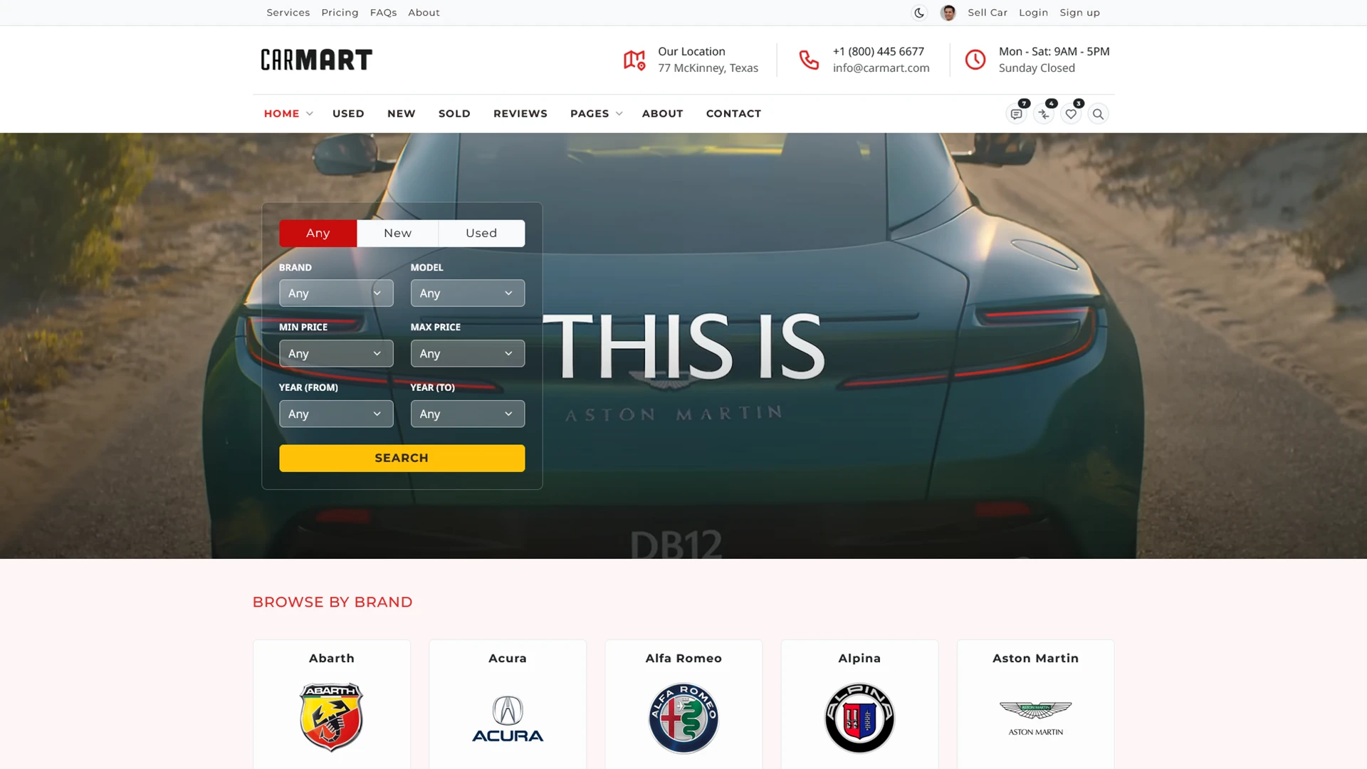 CarMart - Automotive Car Dealership WordPress Theme