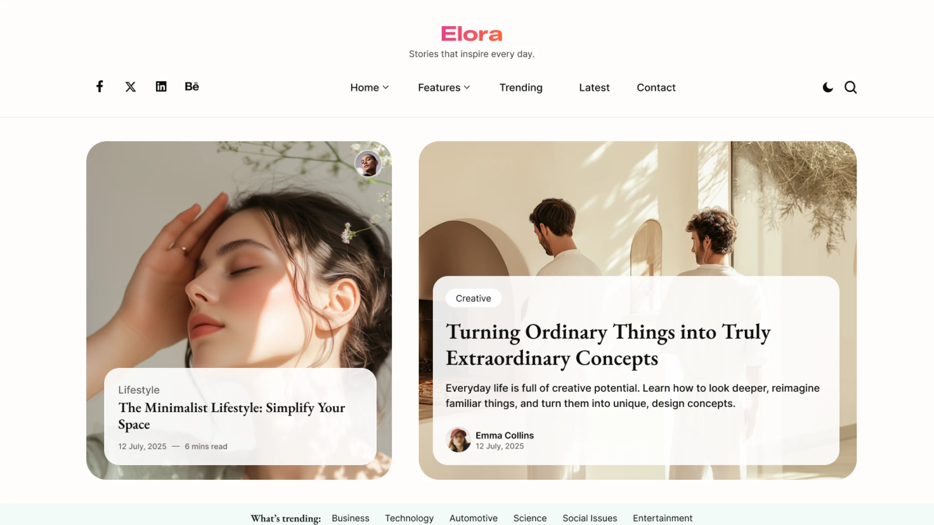 Elora - Creative Magazine WordPress Theme