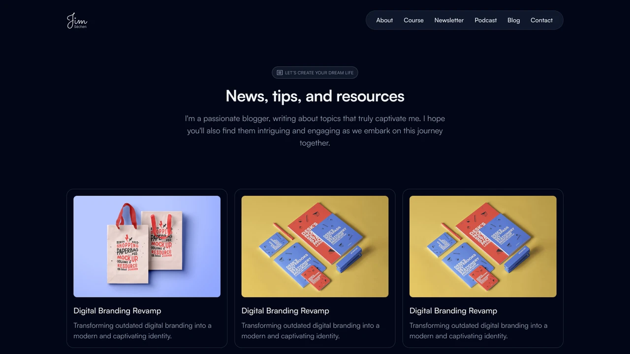 Ethos - Personal Website Figma Template