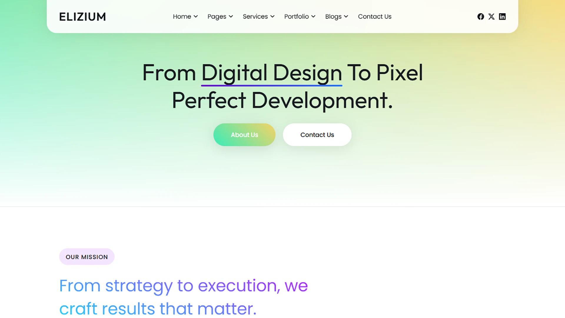 Elizium - Creative Business and Innovative HTML & Angular Template