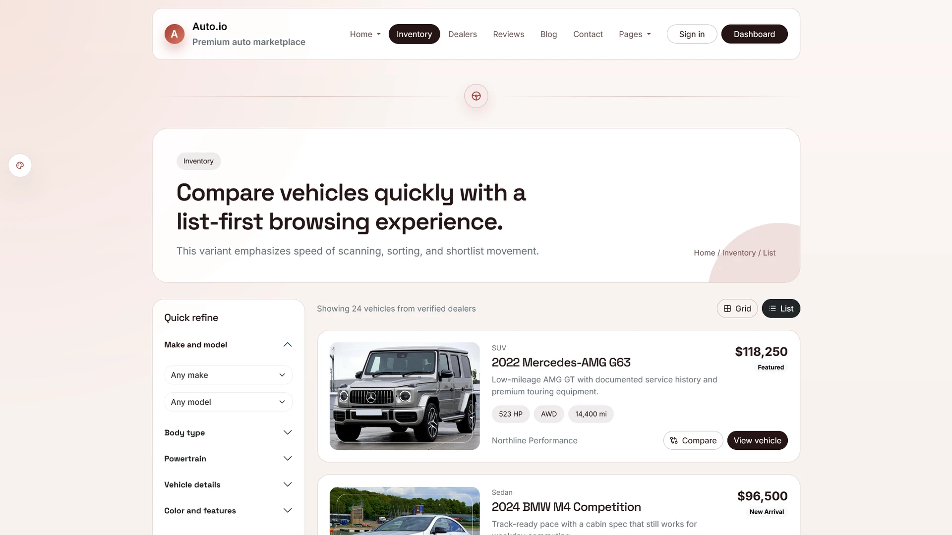 AutoIO - Cars Listings & Directory Template