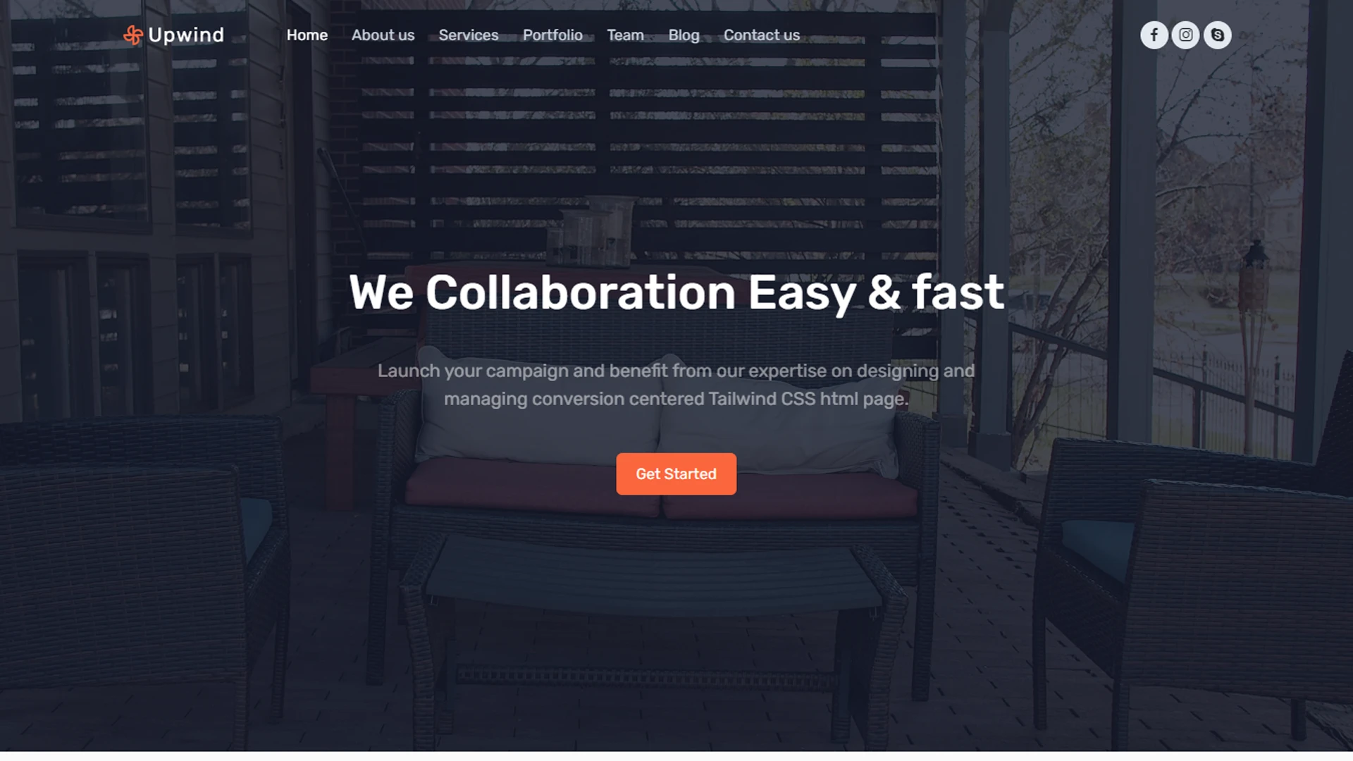 Upwind - Tailwind CSS Landing Page Template