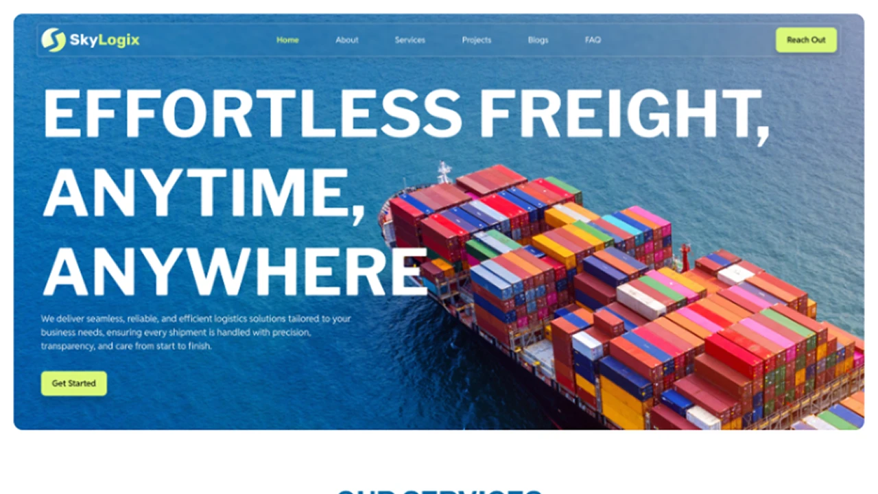SkyLogix - Logistics Website Figma Template