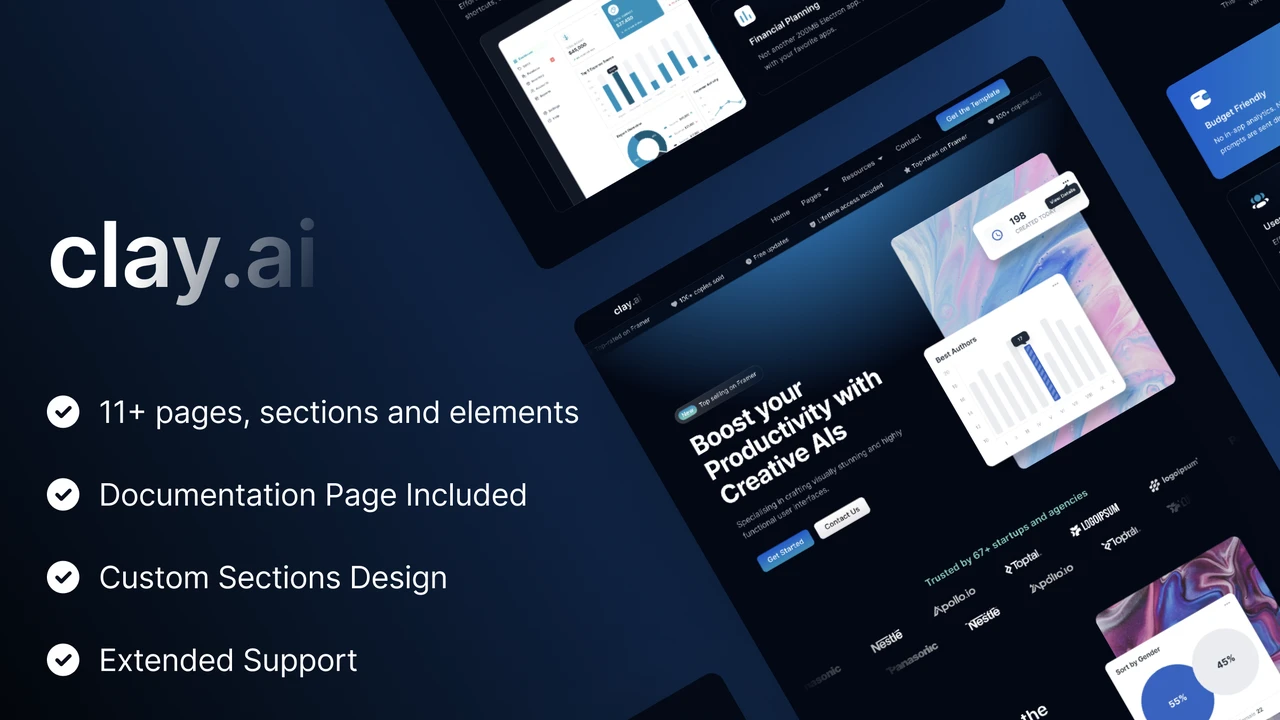 ClayAI - SaaS, AI & Startup Multipurpose Figma Template