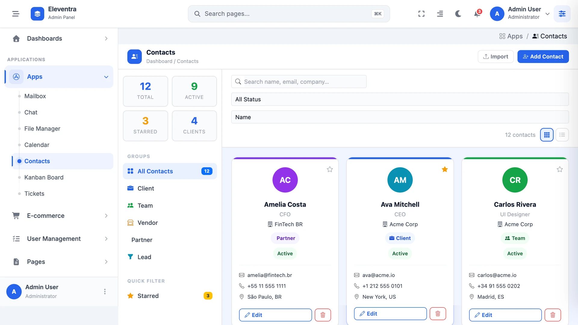 Eleventra - Angular 21 Admin Dashboard Template + UI Kit + 90+ Pages