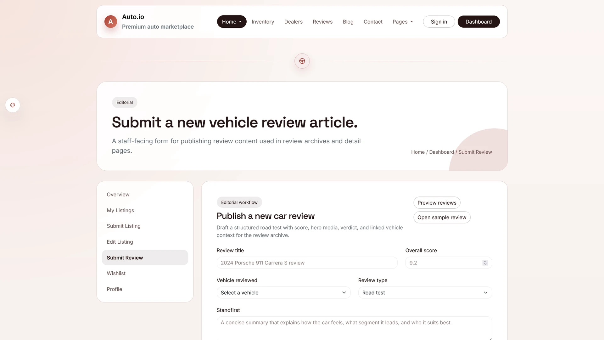 AutoIO - Cars Listings & Directory Template