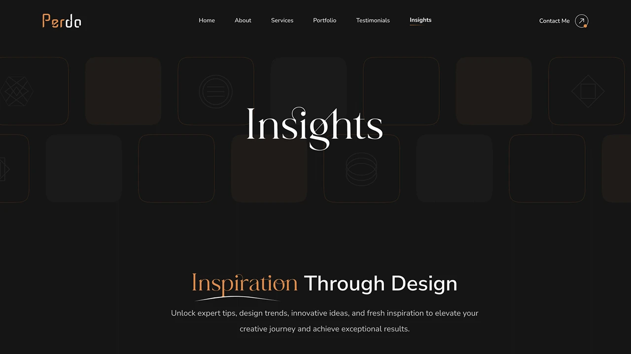 Perdo - Personal Portfolio Figma Template