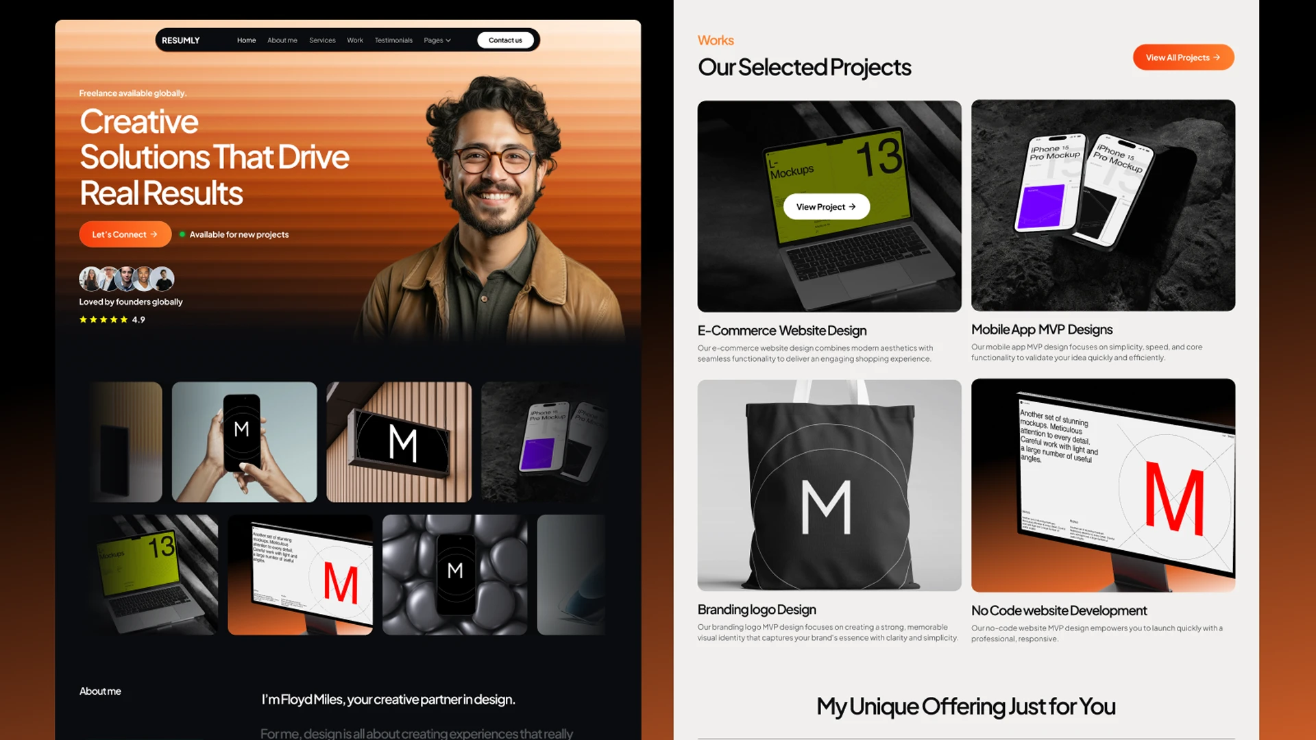 Resumly - Resume, Portfolio & Agency Framer Template