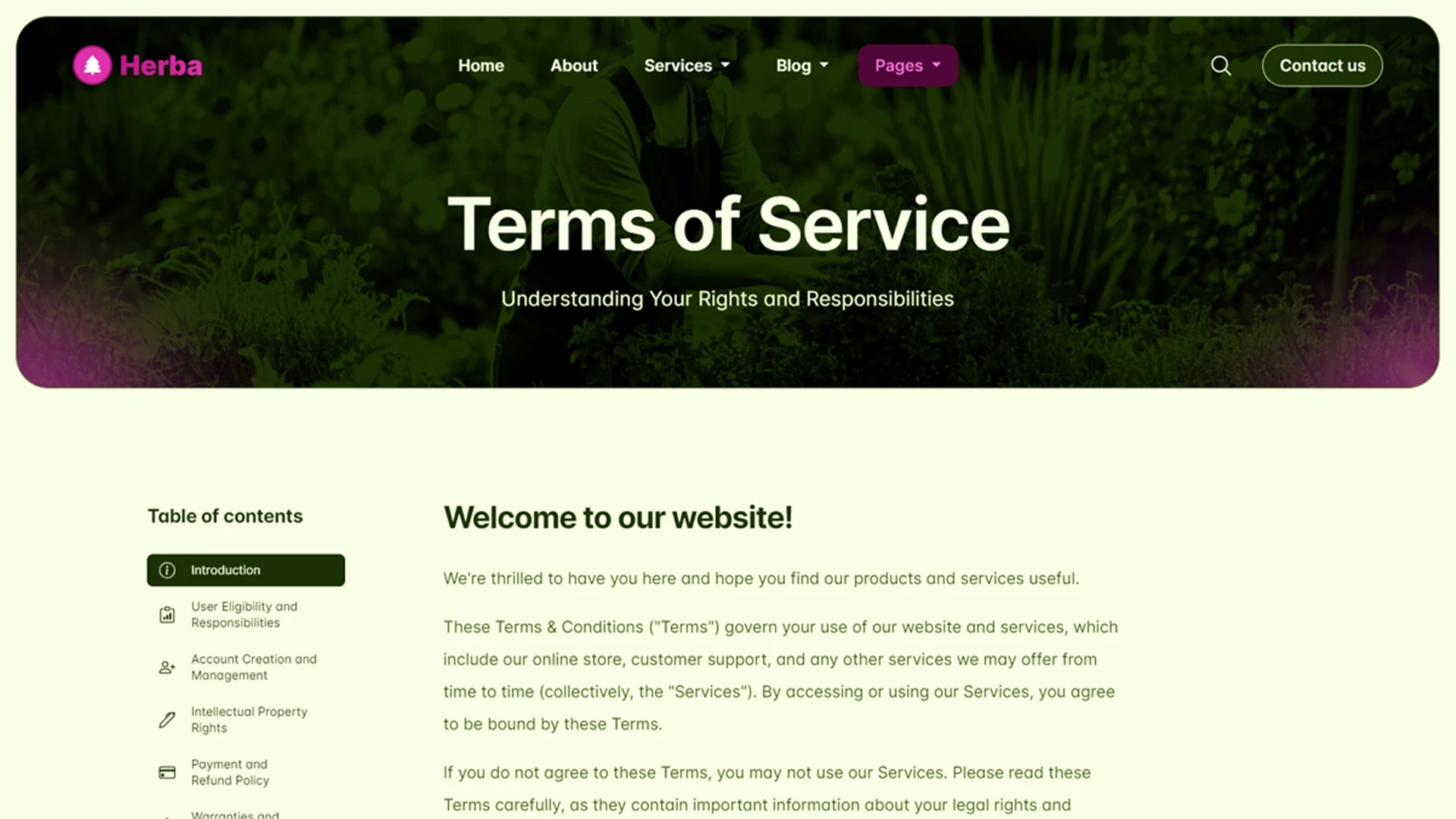 Herba - Innovative Landscaping and Green Spaces HTML Website Template