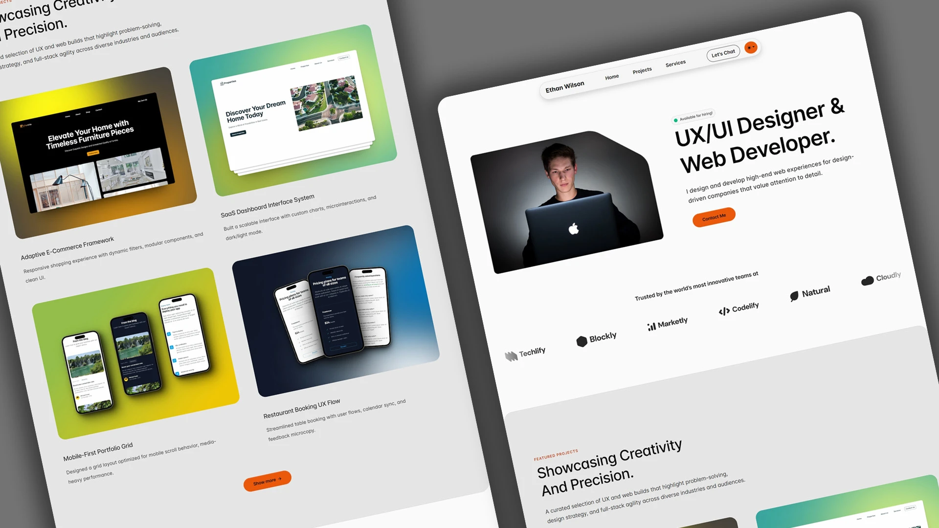 Uxoria - Sleek UX/UI Designer & Web Developer HTML Portfolio Template