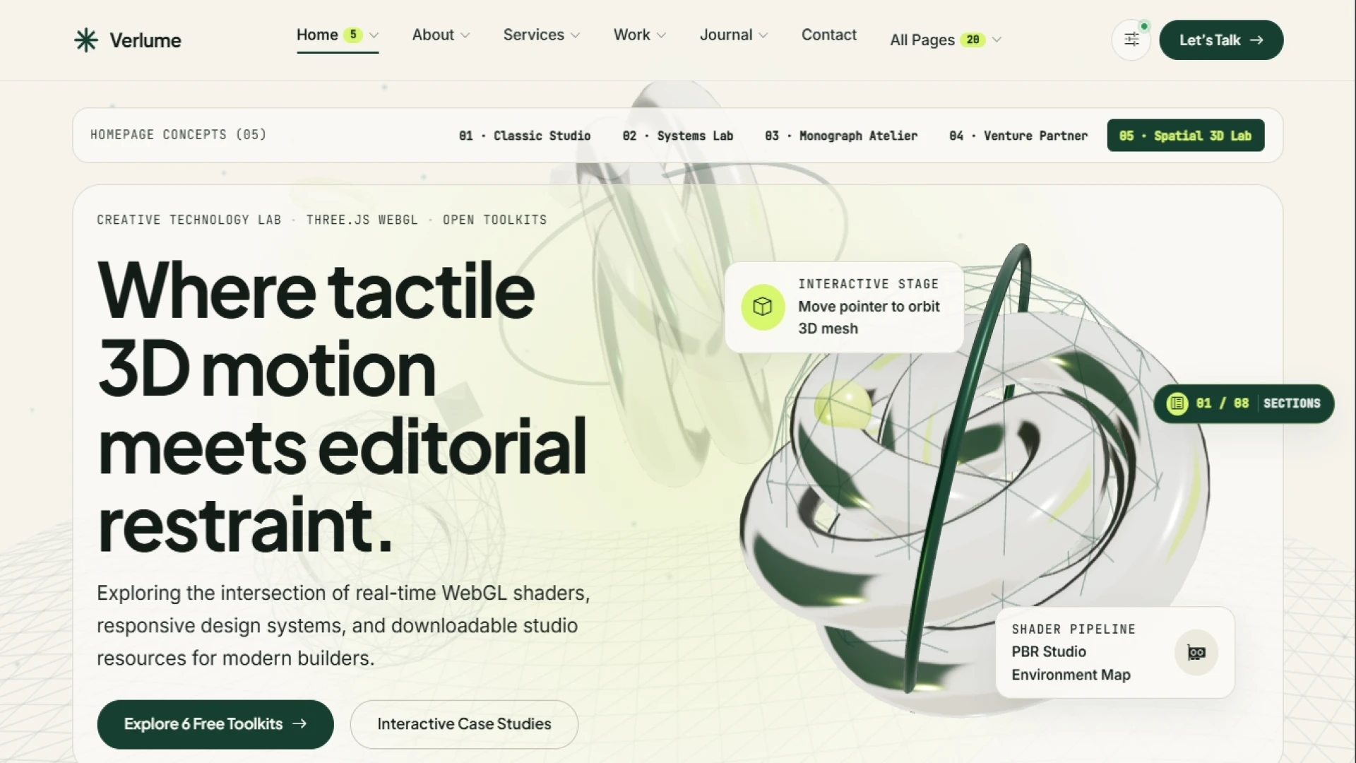 Verlume - Creative Portfolio & Product Design Studio HTML Template
