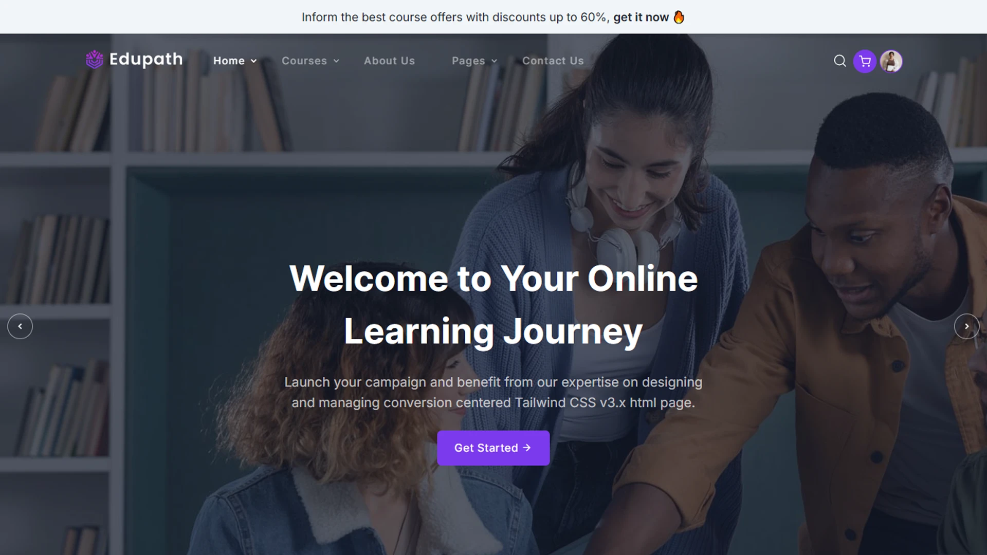 Edupath - React Online Courses & Education LMS Template