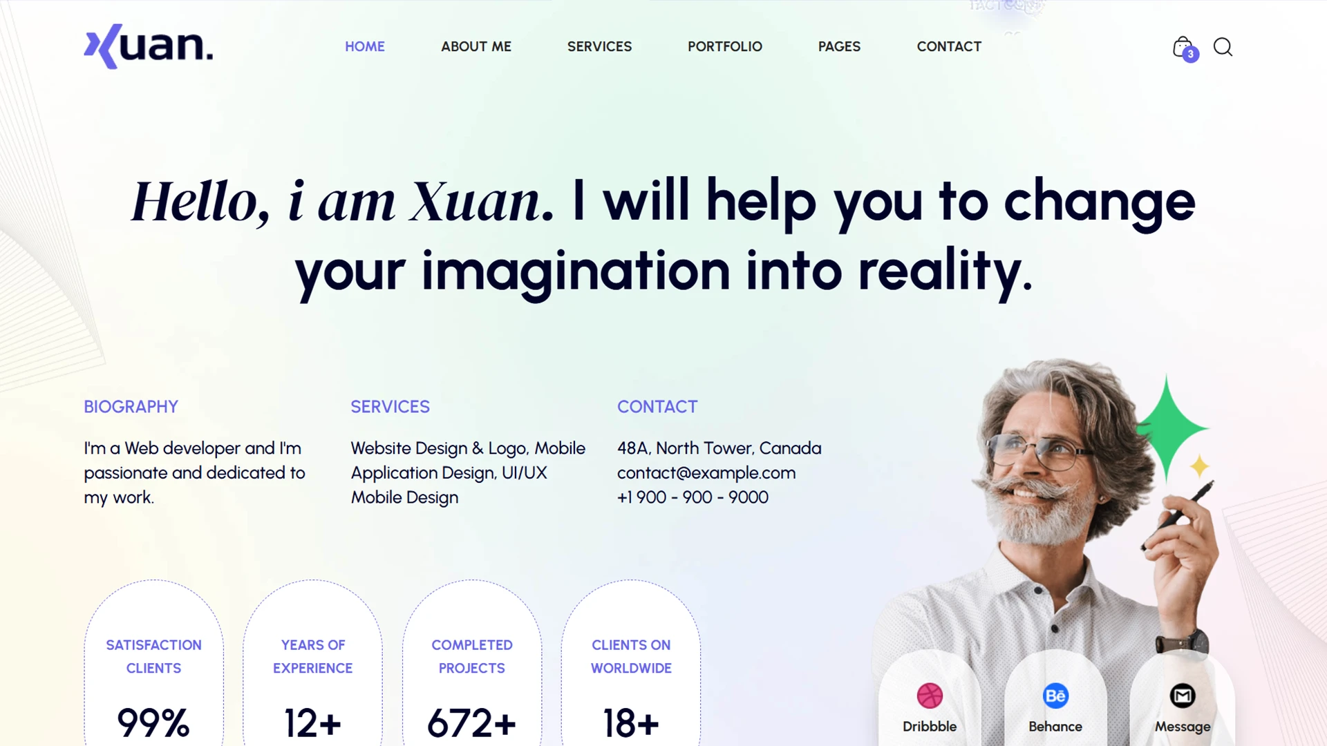 Xuan - Personal Portfolio/CV HTML Template