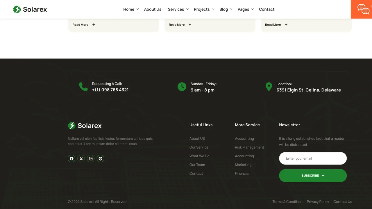Solarex - Solar & Renewable Energy WordPress Theme