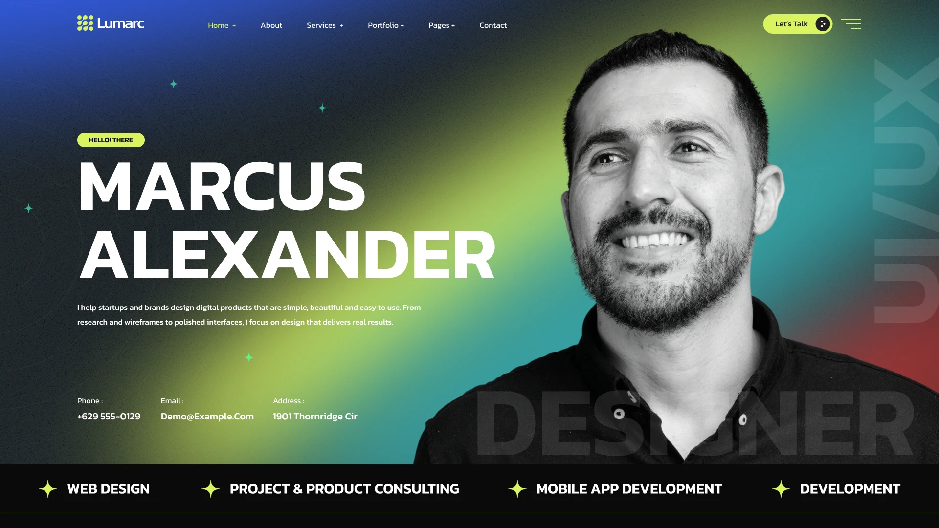 Lumarc - Digital Agency & Brand Studio Figma Template (Screenshot 1 of 1)