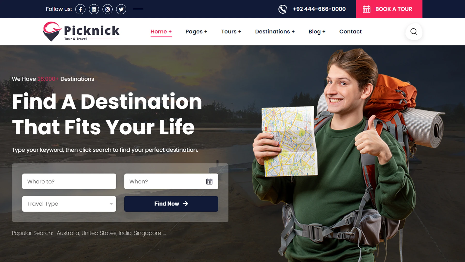 Picknick - Tour and Travel Agency HTML Template