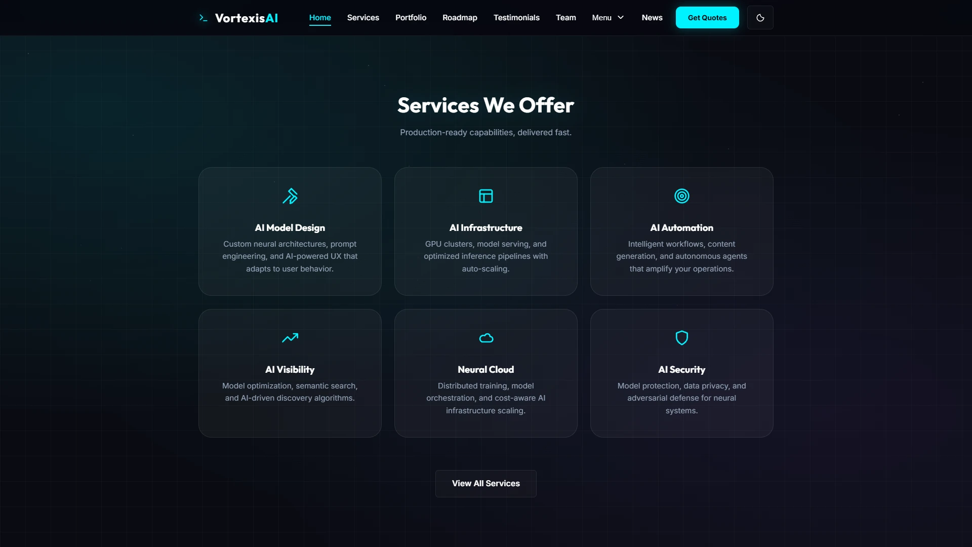 Vortexis AI - Modern SaaS AI Website Template