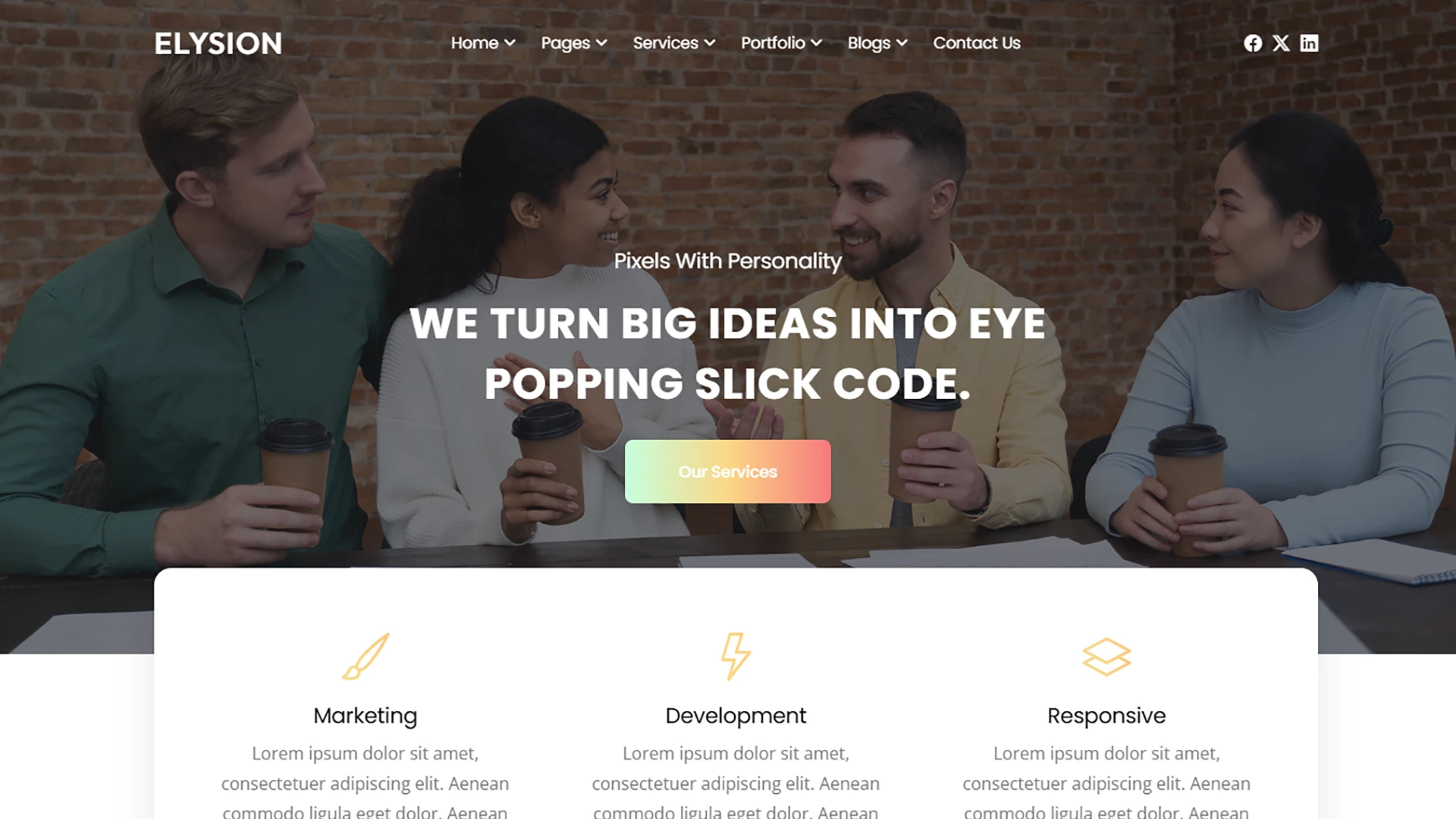 Elysion - Creative Agency and Business Startup HTML and Angular Template