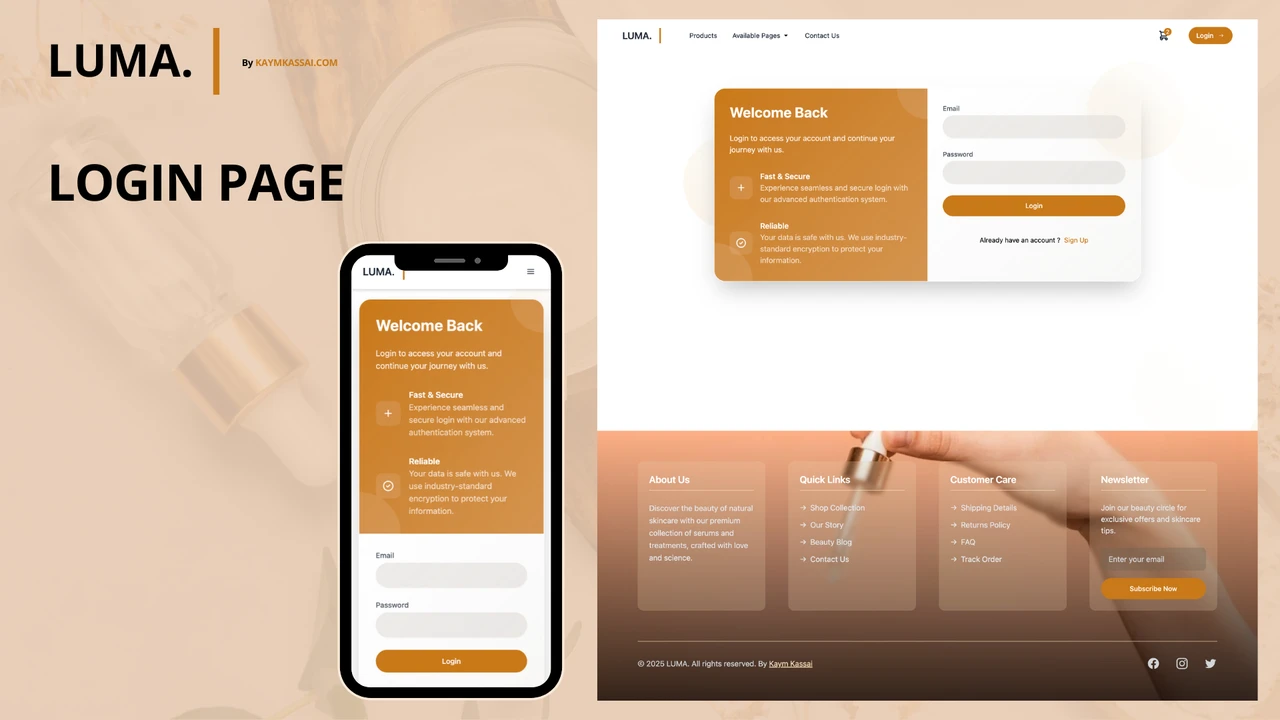 LUMA - Elegant Beauty eCommerce Template - React, Next.js & Tailwind CSS
