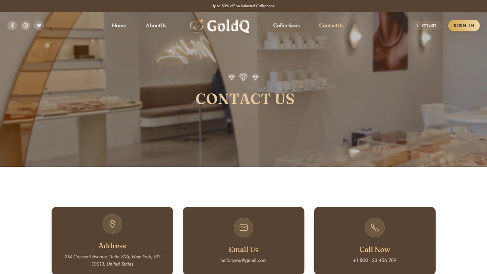 GoldQ - Premium Jewelry Luxury E-Commerce React Template