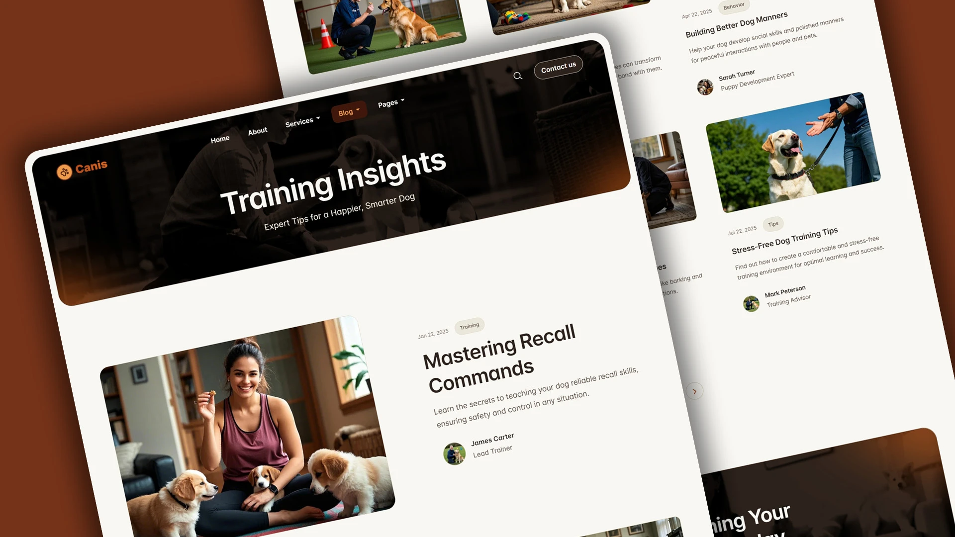 Canis - Professional Dog Training Services HTML Website Template