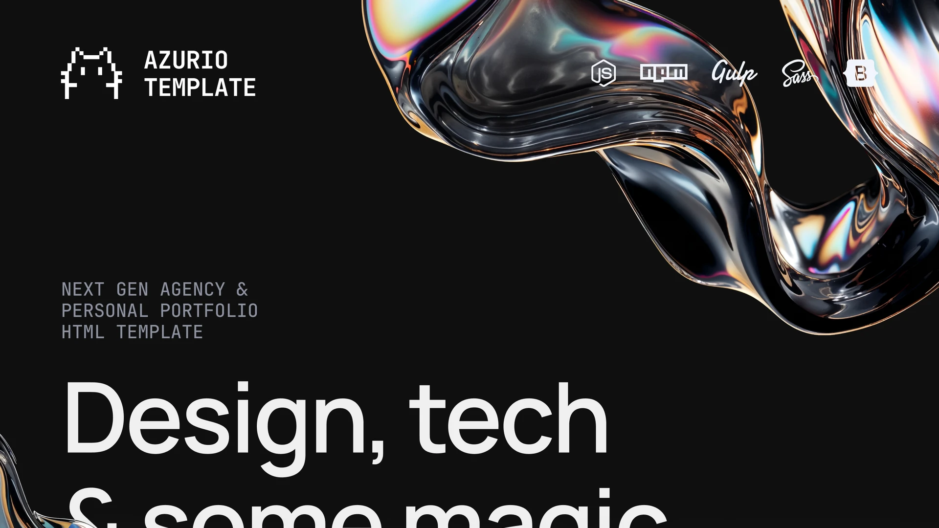 Azurio - Digital Agency & Personal Portfolio HTML Template