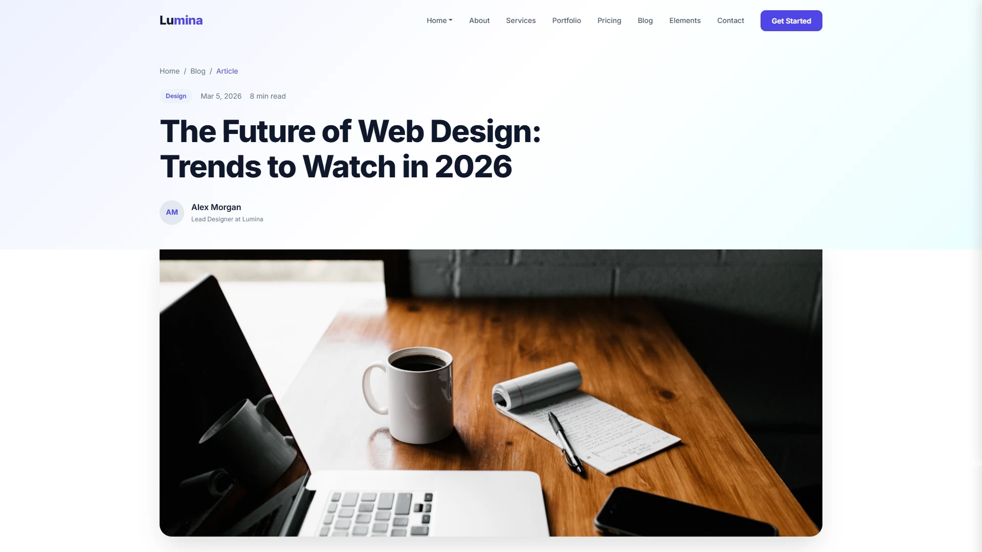 Lumina - Clean and Modular Multi-Page Bootstrap 5 HTML Template