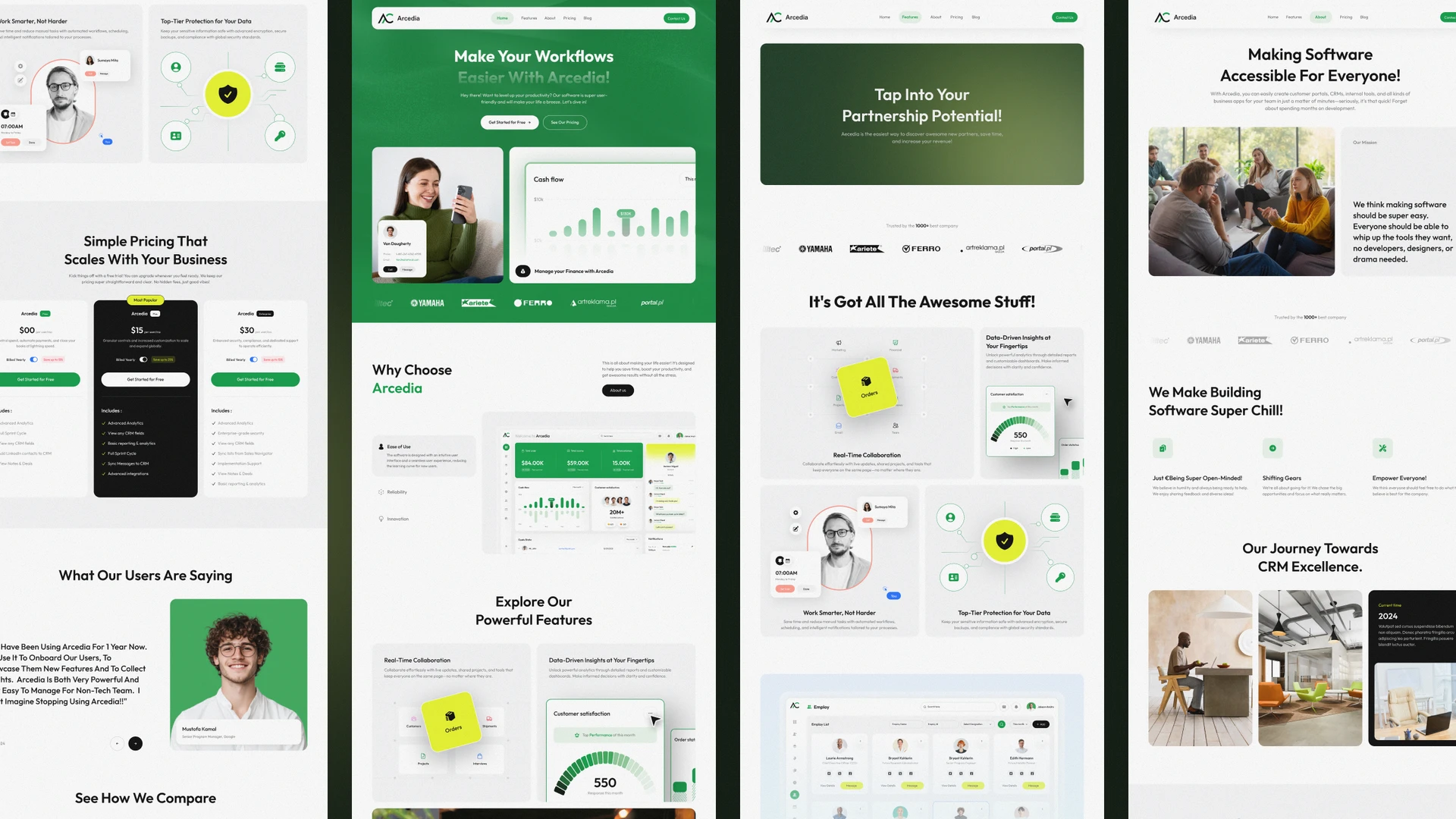 Arcedia - SaaS, Startup, AI Landing Page Framer & Figma Template