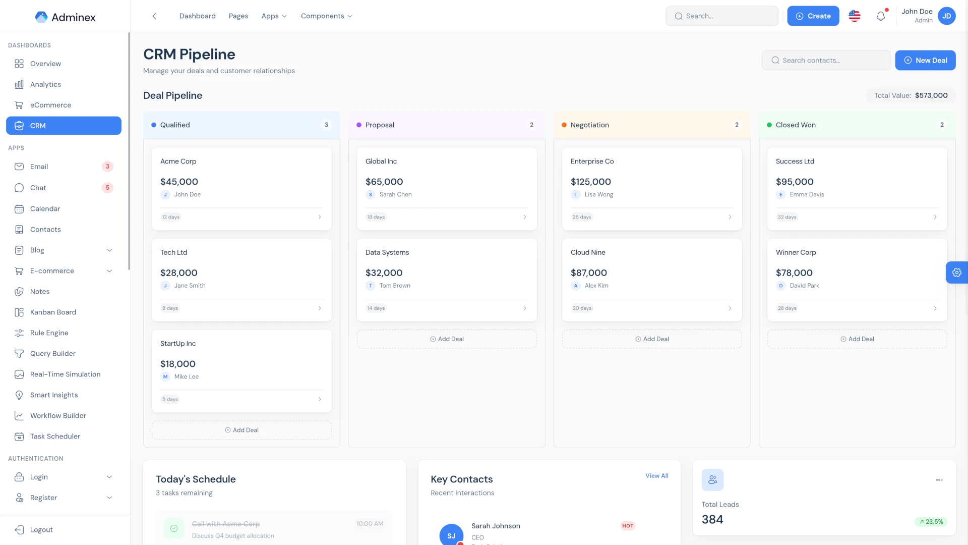 Adminex - Bootstrap 5 HTML Admin Dashboard Template