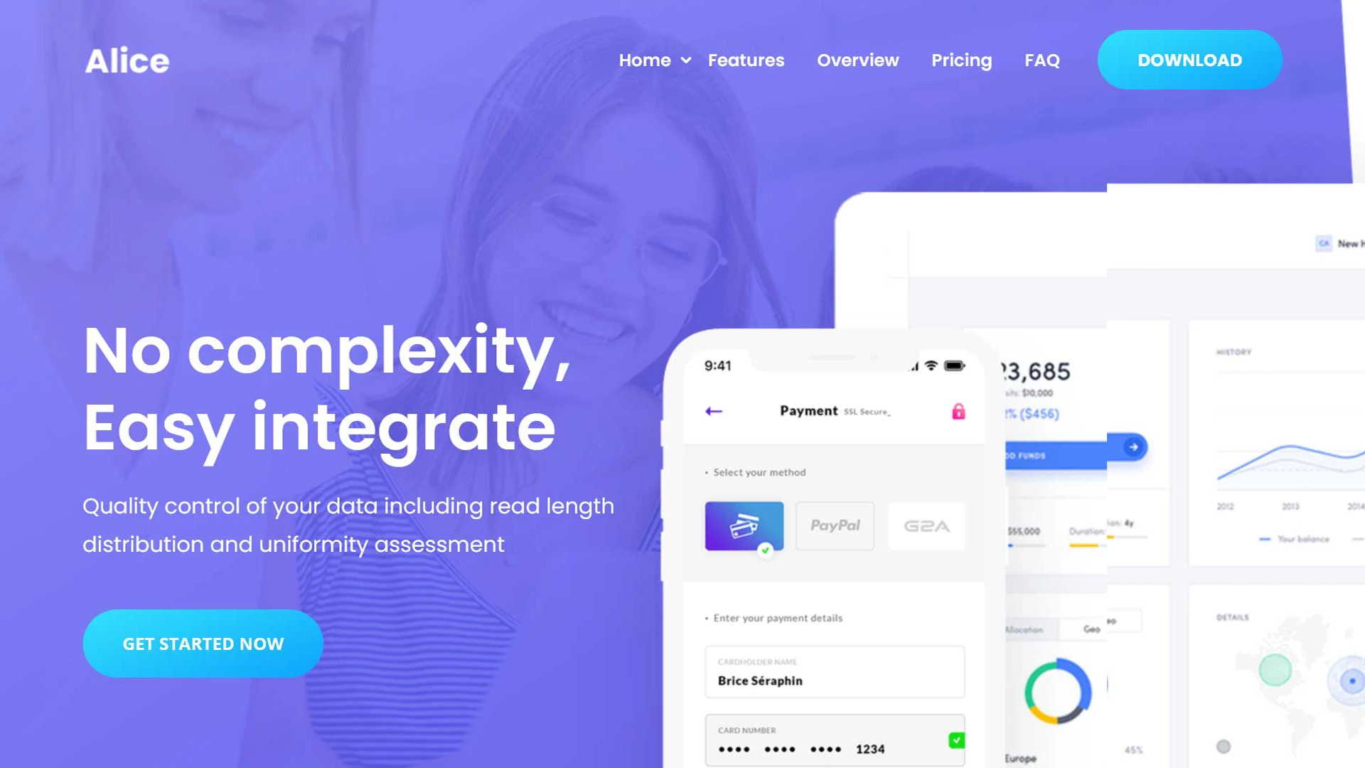 Alice - App Landing Page HTML Template
