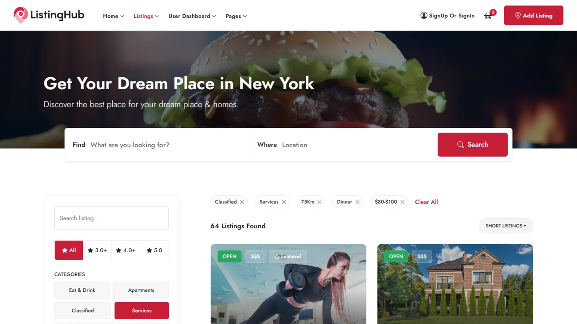 ListingHub - Nuxt Business Directory & Listing Template