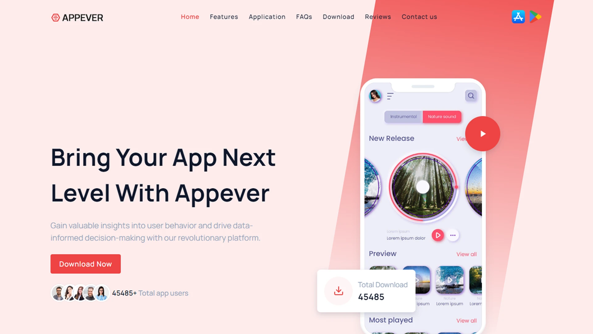Appever - App Landing HTML Template
