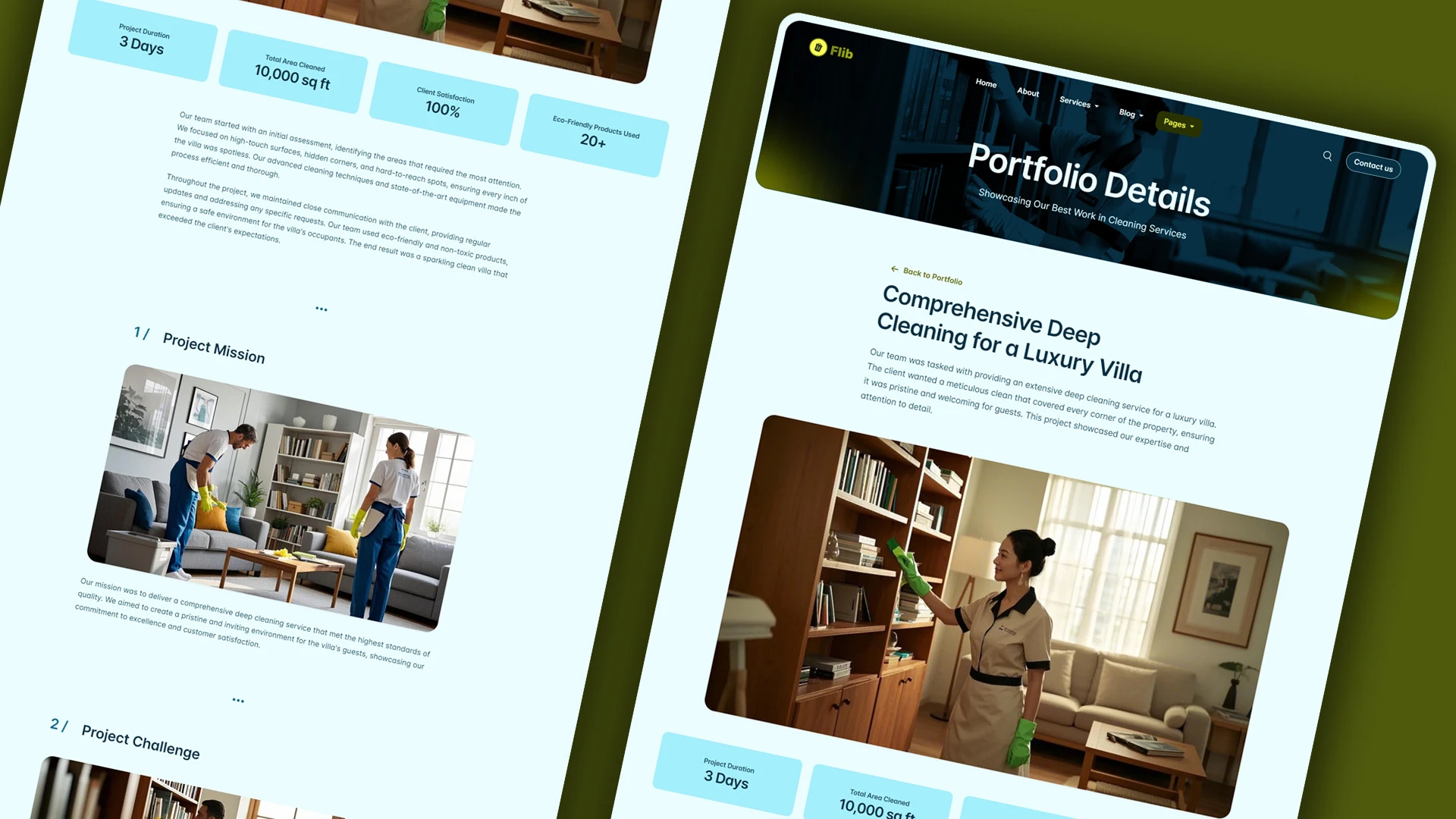 Flib - HTML Website Template For Premium Home Cleaning Services