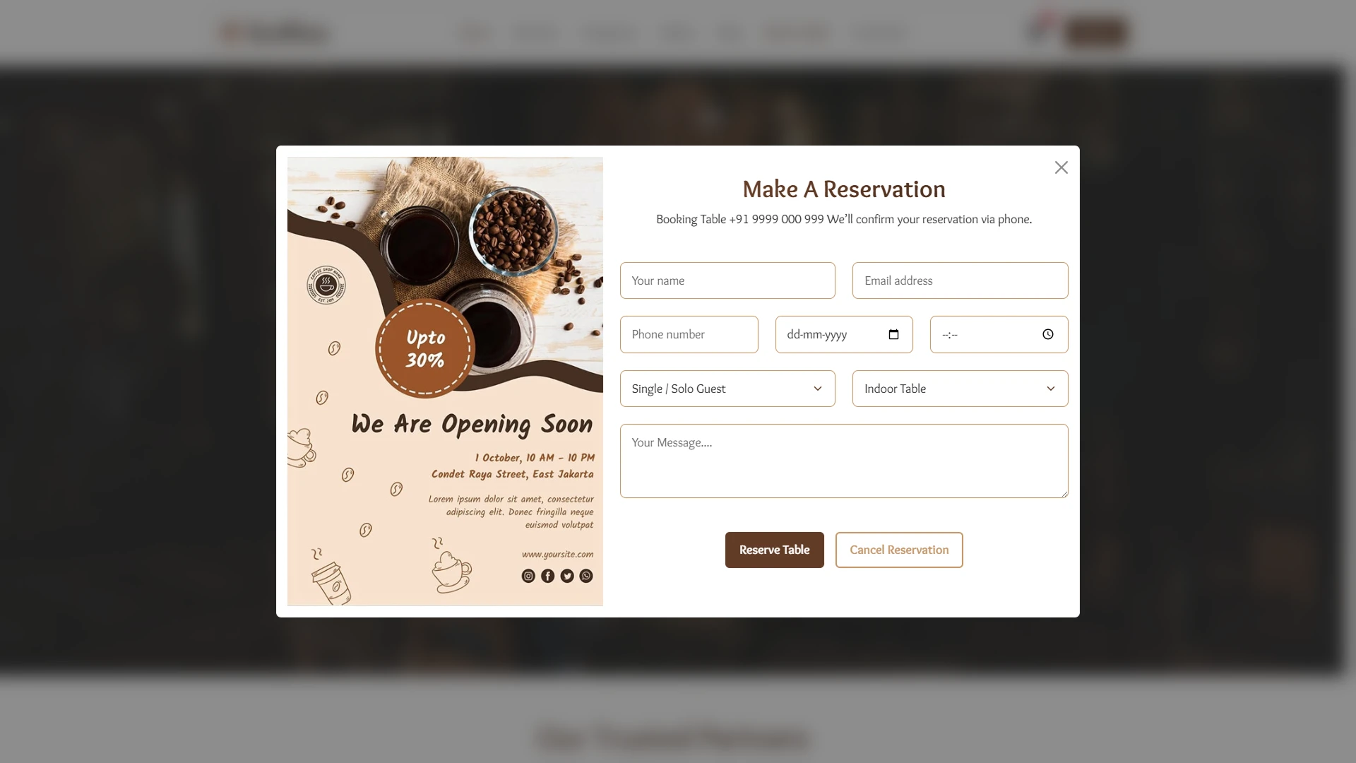 Koffuu - Coffee Landing Website Template Modern Cafe Business Design