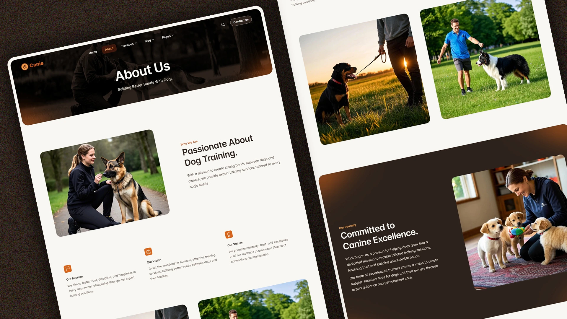 Canis - Professional Dog Training Services HTML Website Template